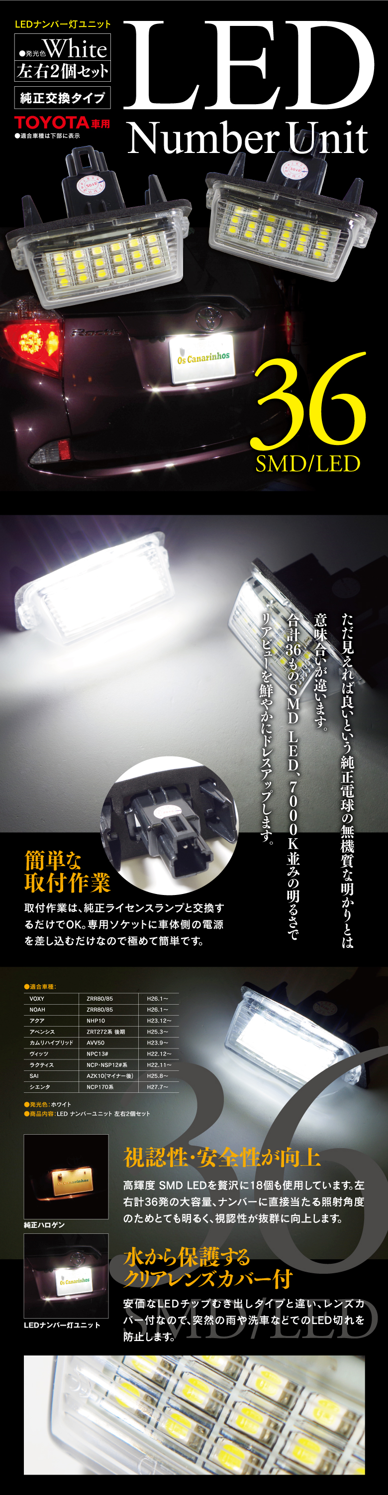 カムリハイブリッド AVV50 LEDナンバー灯ユニット 純正交換36SMD(テールライト)｜売買されたオークション情報、yahooの商品情報をアーカイブ公開  - オークファン（aucfan.com）